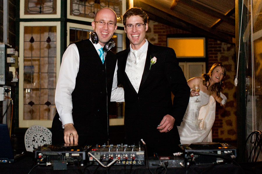 Paul the DJ with the Bride and groom