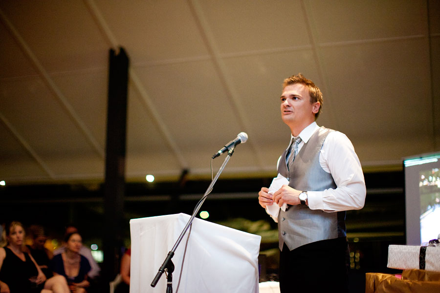 Speeches at the Wedding reception in Fremantle