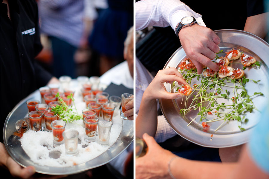 The Mussel Bar wedding reception food photos