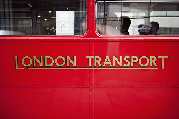 Wedding Photography of london transport bus