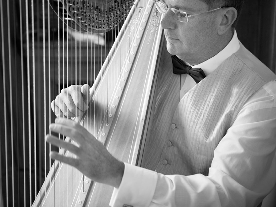 Harp Player Wedding Photography